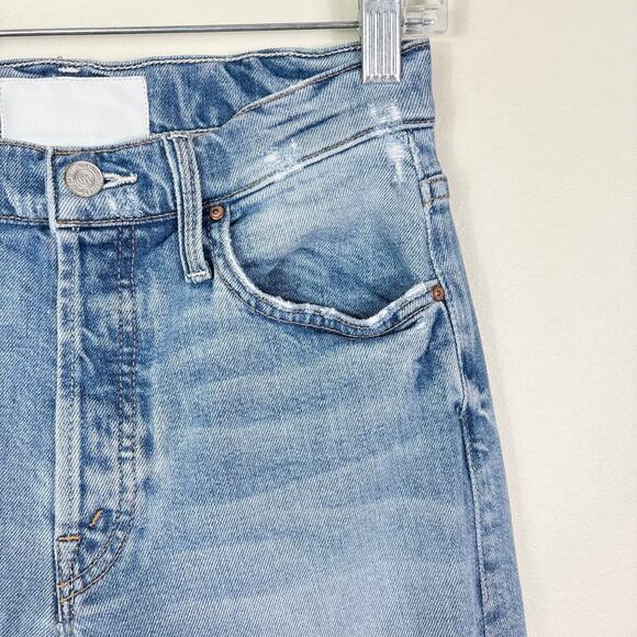 Mother Superior Distressed High Waisted High Rise Tomcat Jeans in The Confession - Picture 3 of 12